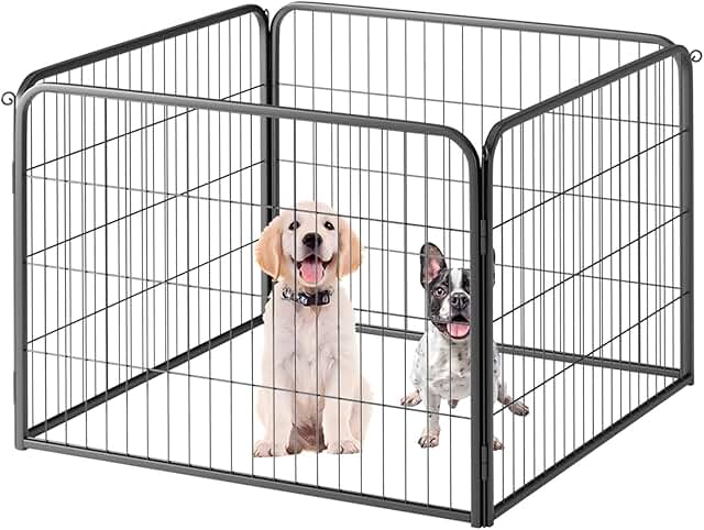 Foldable 4-Panel Dog Playpen for Indoor and Outdoor Use