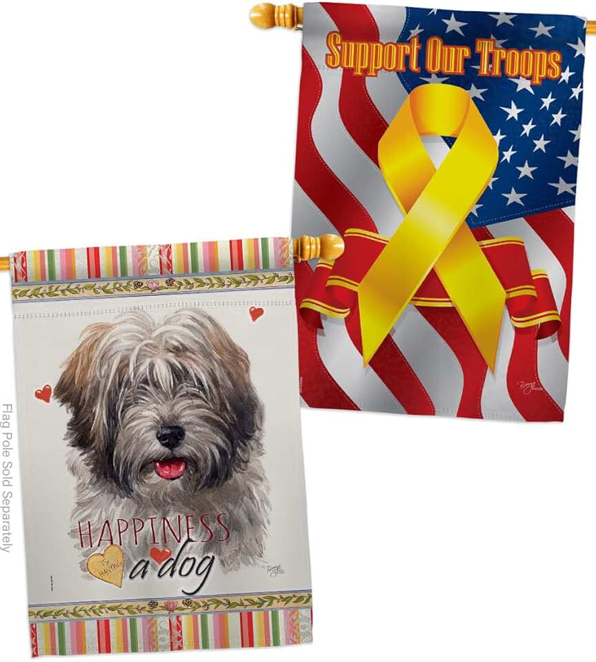 Tibetan Terrier Dog House Flag Pack for Garden or Yard