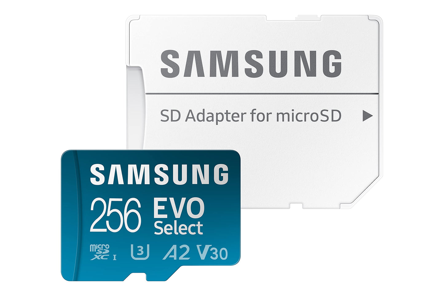 EVO Select Micro SD-Memory-Card + Adapter, 256GB microSDXC 130MB/s Full HD & 4K UHD, UHS-I, U3, A2, V30, Expanded Storage for Android Smartphones, Tablets, Nintendo-Switch (MB-ME256KA/AM)