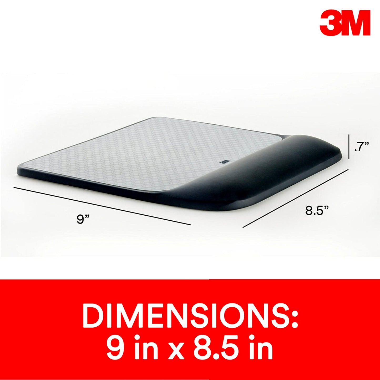 Precise Mouse Pad with Gel Wrist Rest, Soothing Gel with Smooth Cover for All Day Comfort, Easy to Clean Precise Surface for Optical Mouse Performance with Battery Saving Design (MW85B)