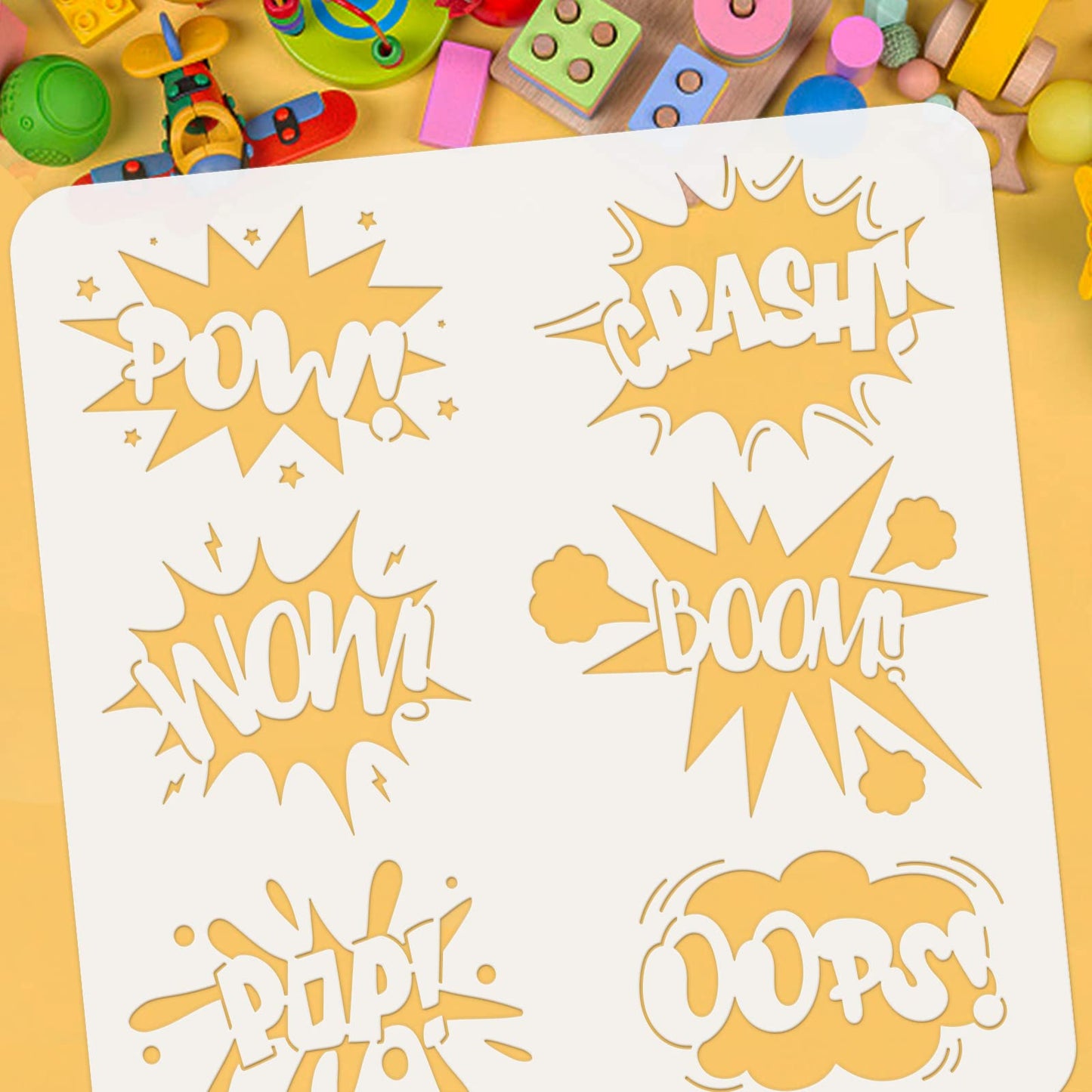 Comic Pop Art Template 11.8x11.8 inch Plastic PET