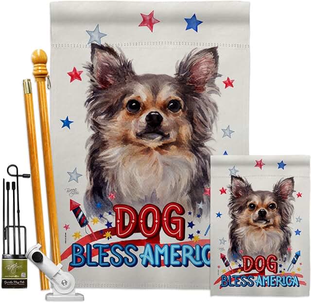 Patriotic Chihuahua Garden Flag for Yard or Gift
