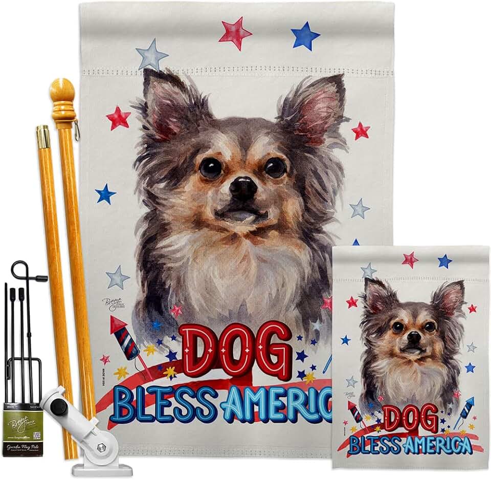 Patriotic Chihuahua Garden Flag for Yard or Gift