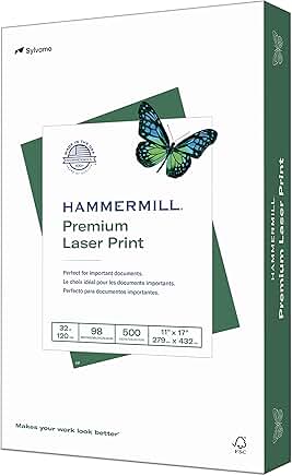 Premium 11x17 Laser Printer Paper, 32 lb, 500 Sheets