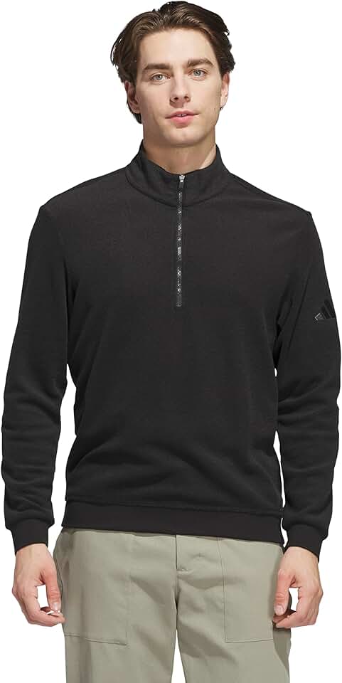 Men's Terry Cloth Quarter-Zip Pullover