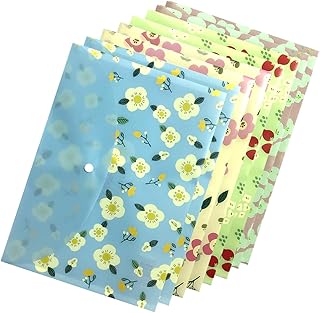 8 Pack Floral Waterproof Document Folders