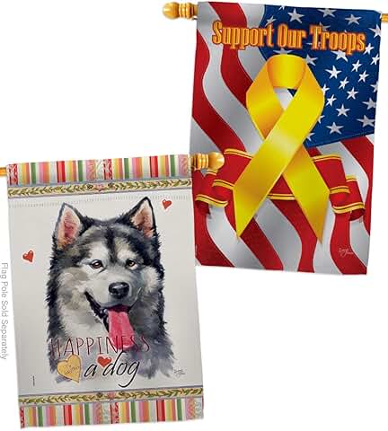 Alaskan Malamute Dog House Flag Pack