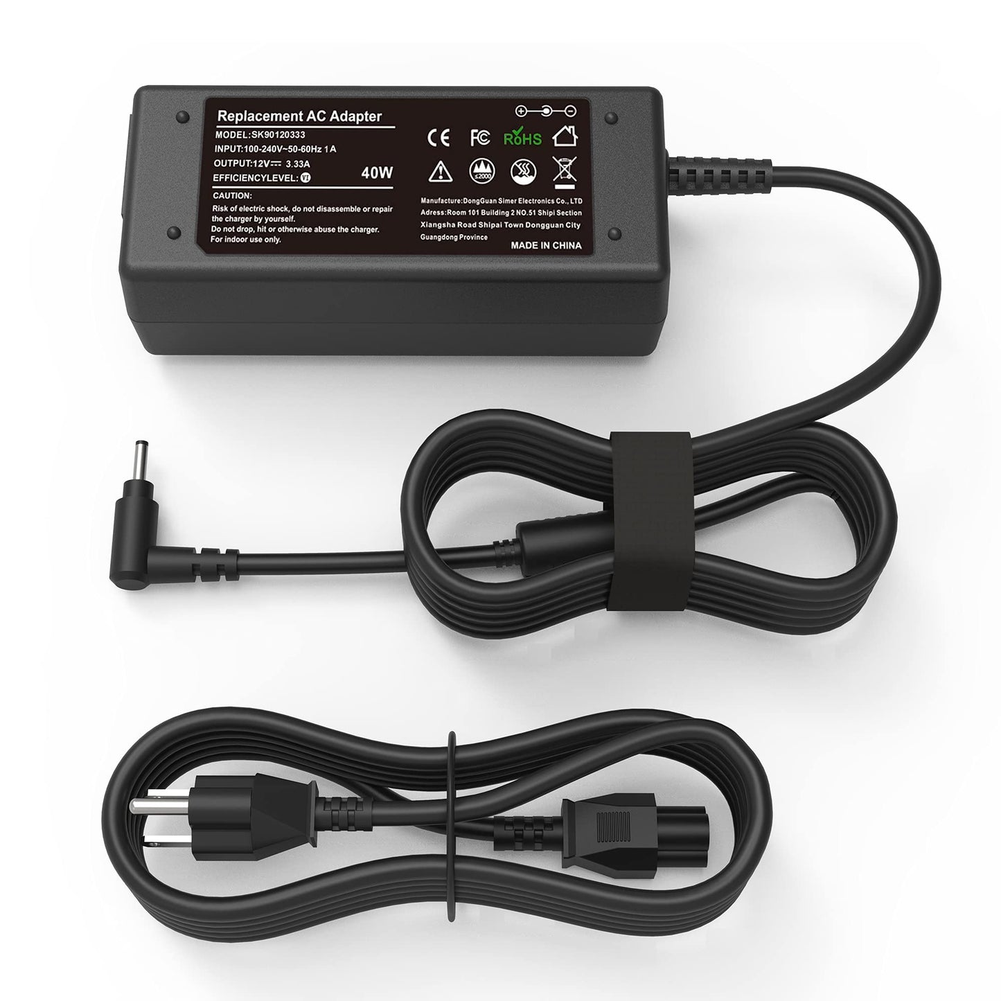 40W AC Adapter Charger for Samsung 11.6-inch Chromebook 2 3 XE500C13 XE303C12 XE500C12 PA-1250-98 BA44-00322A 303C 500C 503C XE303C12-A01US XE500C13-K03US XE500C13-K02US Laptop Power Supply Cord
