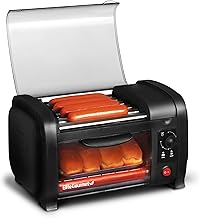 Hot Dog Toaster Oven with Timer and Crumb Tray