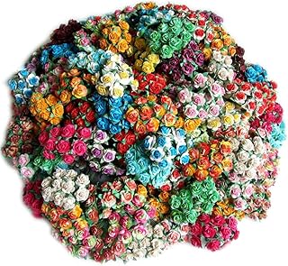 Assorted Artificial Mulberry Paper Rose Flowers, 1.5cm