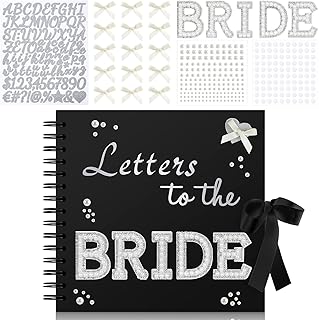 8x8 Inch Bride Letter Scrapbook with Stickers and Bows