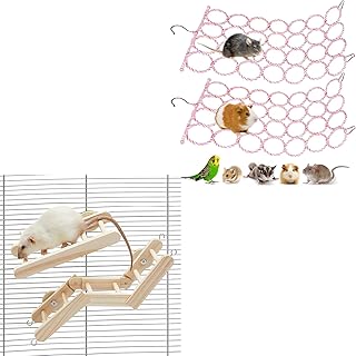 Rat Climbing Activity Set with Rope Net, Ladder, Bridge, and Platforms