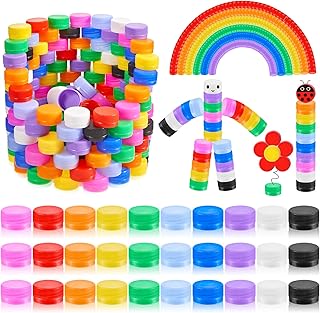500 Colorful Plastic Bottle Caps for DIY Crafts