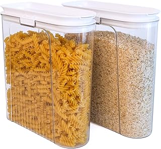 Set of 2 Airtight Food Storage Containers with Pour Spout