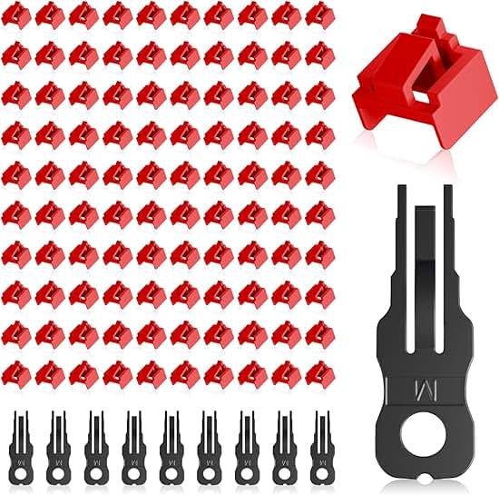 100 Pack RJ45 Port Locks with Keys