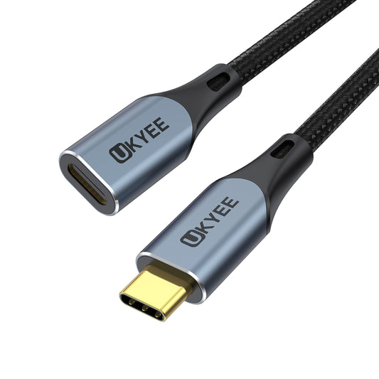 3.3Ft USB C Extension Cable 100W 10Gbps Nylon Braided