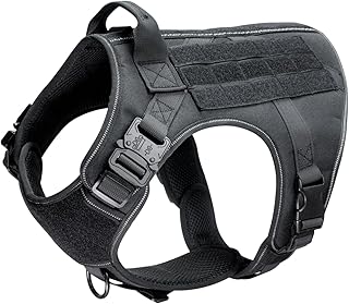 Adjustable Tactical Dog Harness with Handle and Reflective Patch