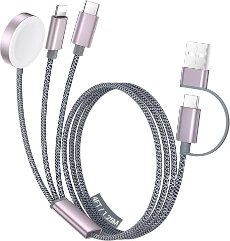 Multi-Device Travel Charging Cable, 4-12FT