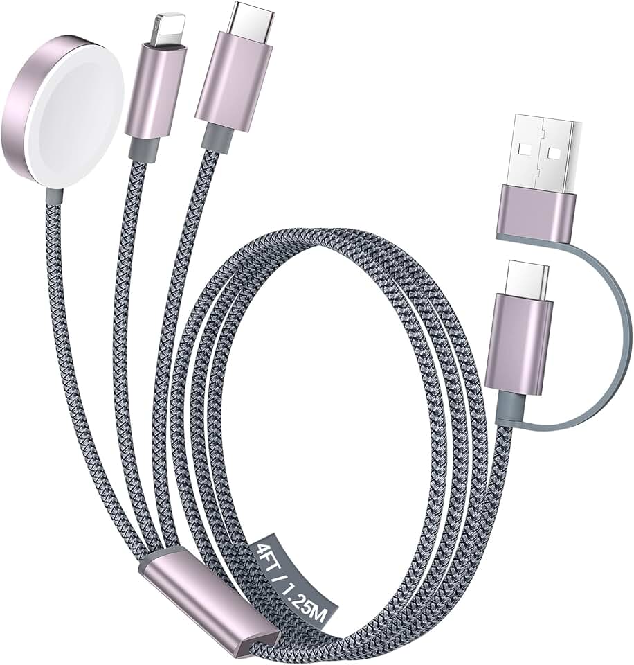 Multi-Device Travel Charging Cable, 4-12FT