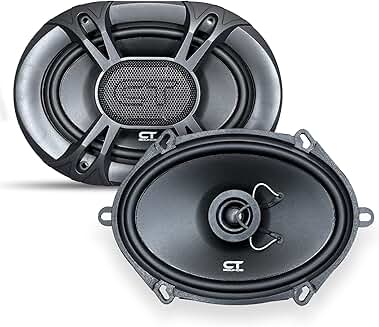 Pair of 5x7 Inch Coaxial Car Speakers, 160 Watts