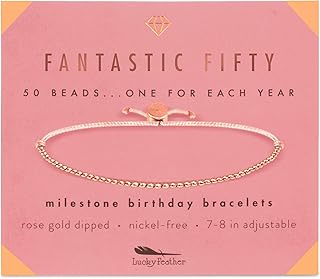 50th Birthday Gift for Her with Beaded Bracelet
