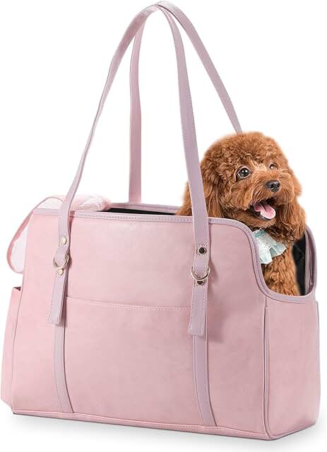 Fashion Leather Dog and Cat Carrier with Pockets