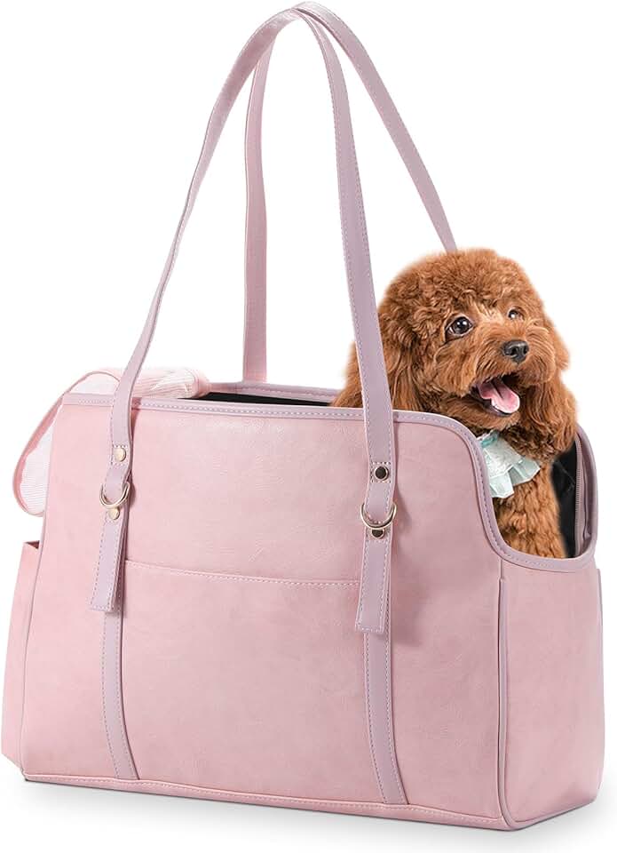 Fashion Leather Dog and Cat Carrier with Pockets
