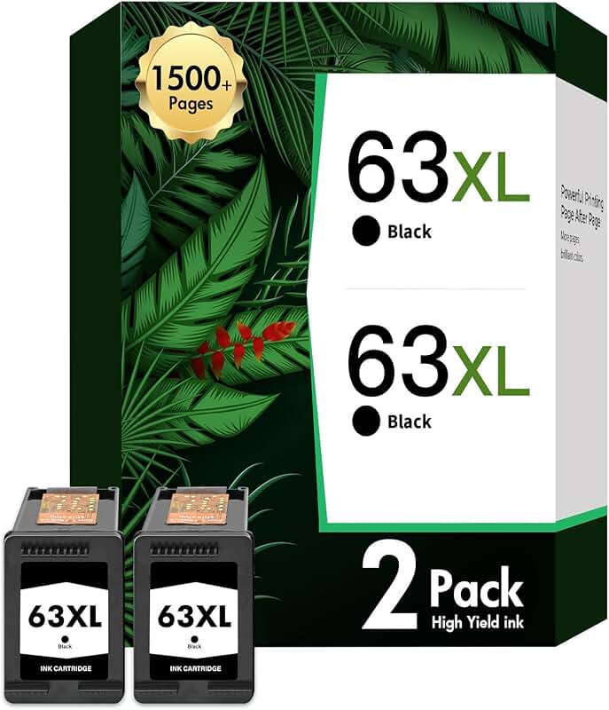 Black Ink Cartridge Pack for HP Printers