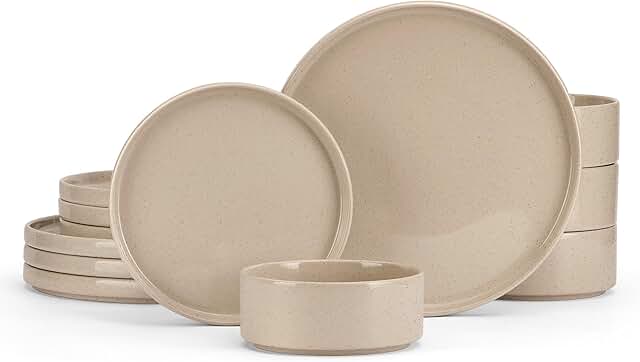 12-Piece Stoneware Dinnerware Set for Four