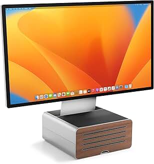 Adjustable Monitor Stand with Storage