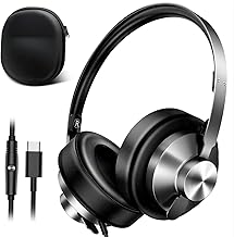 Wired USB-C Over-Ear Headphones with Memory Foam