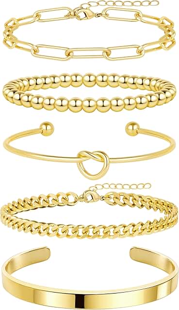 Gold cuff bracelet for women, trendy and non-tarnish