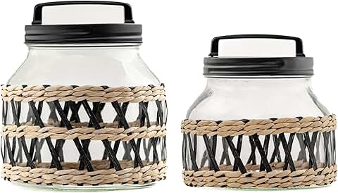 Set of 2 Strawberry Street Collin Canisters
