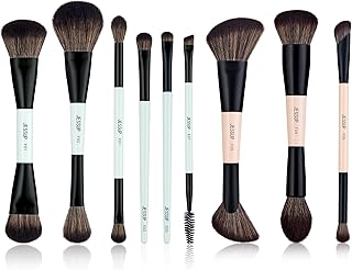 Double-Sided Makeup Brush Set with Face Brushes
