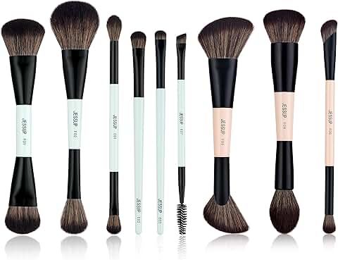 Double-Sided Makeup Brush Set with Face Brushes