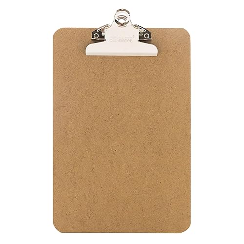 Memo Size Hardboard Clipboard with Spring Clip