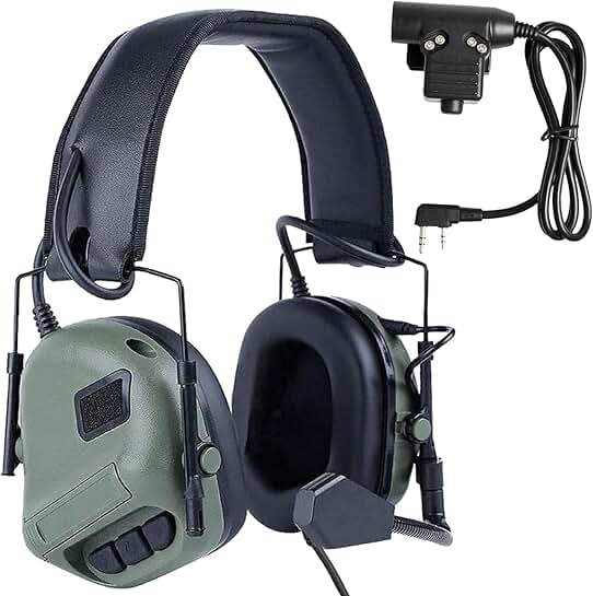 Tactical Headset with Mic for Walkie Talkie