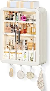 Wall Mounted Large Capacity Makeup and Skincare Organizer
