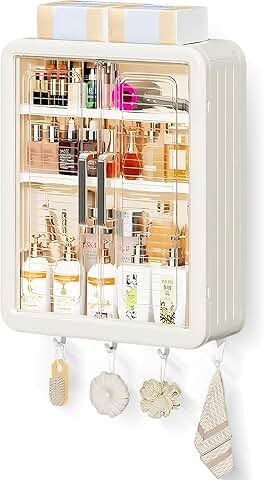 Wall Mounted Large Capacity Makeup and Skincare Organizer