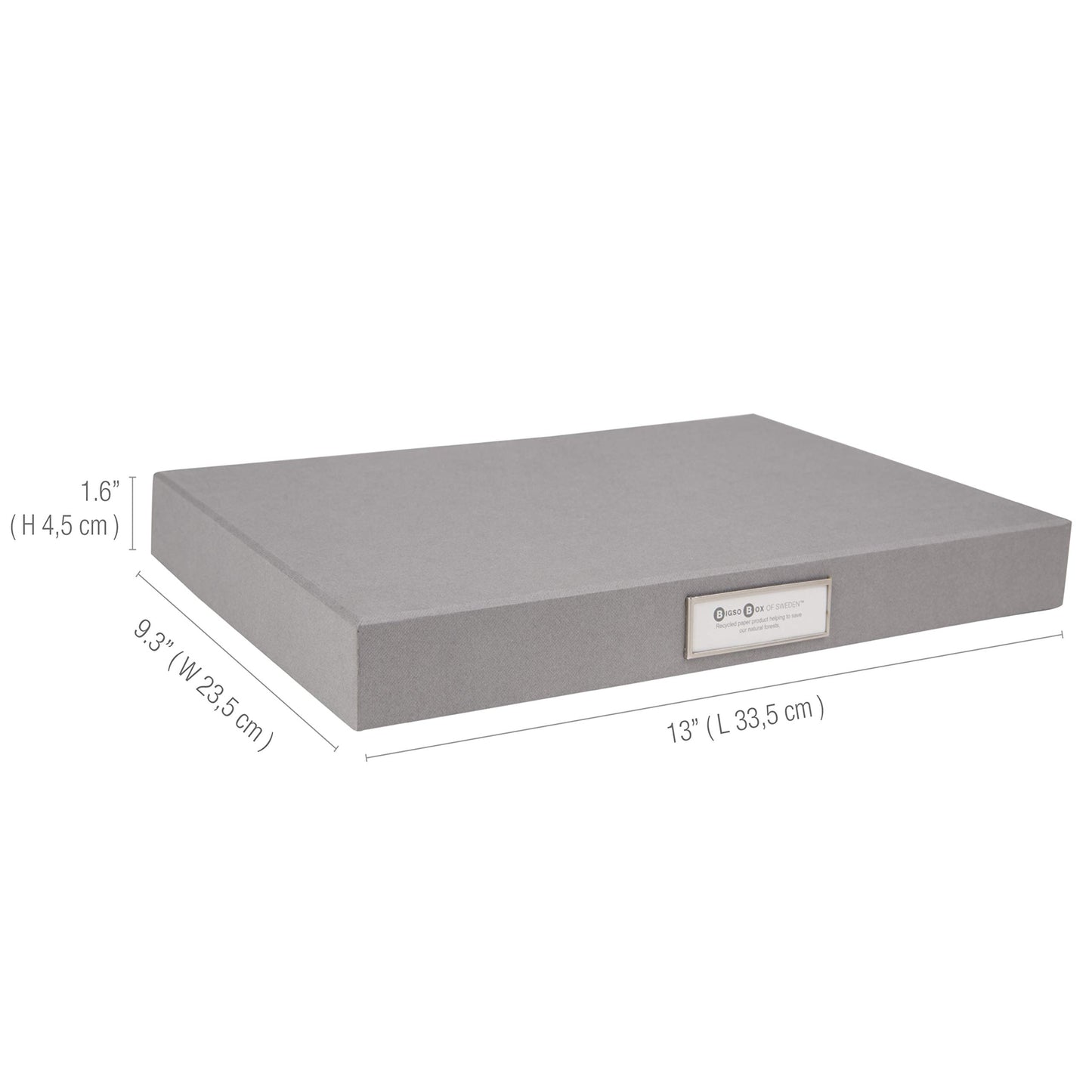 Large Fiberboard Document Box with Hinged Lid