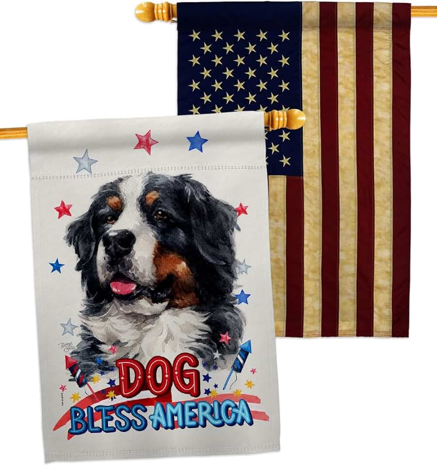 Patriotic Bernese Cattle House Flag Pack for Pets and Farm