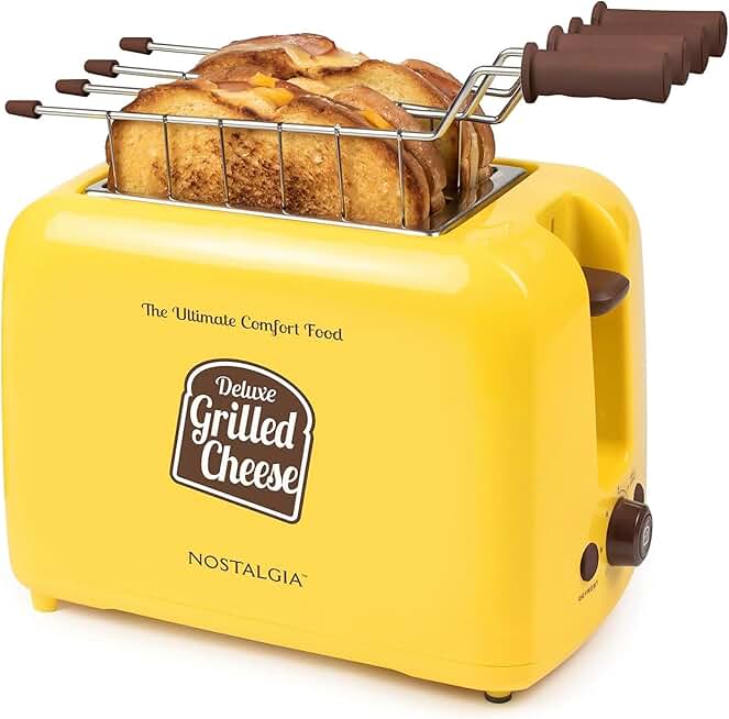 Deluxe Grilled Cheese Sandwich Toaster with Easy-Clean Baskets