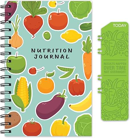 6" x 8.5" Daily Food and Health Journal with Bookmark