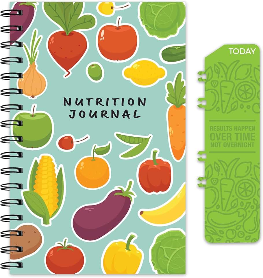 6" x 8.5" Daily Food and Health Journal with Bookmark