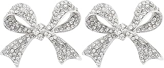 Set of two elegant bow brooches for women
