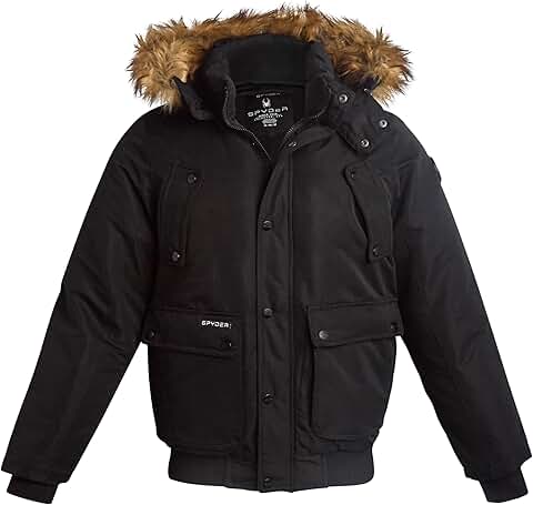 Men's Heavyweight Puffer Winter Jacket with Faux Fur Hood