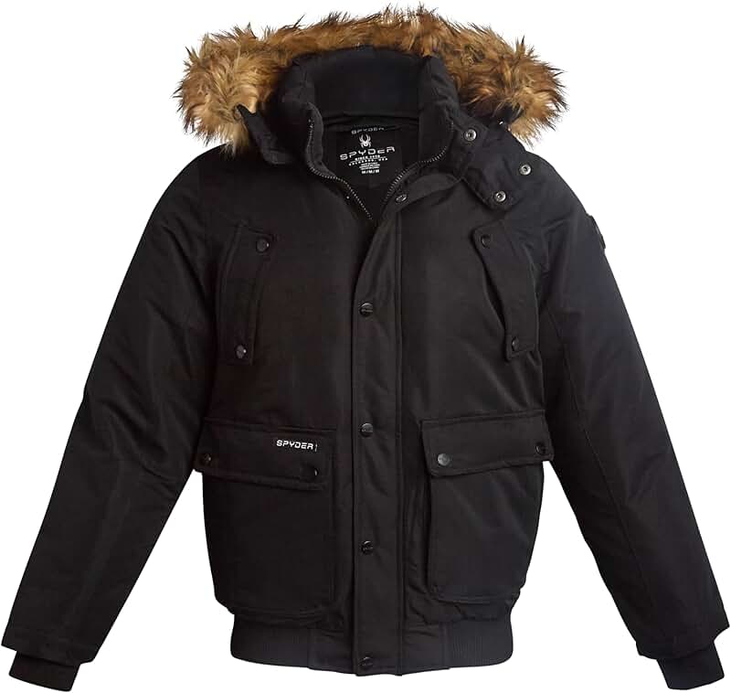 Men's Heavyweight Puffer Winter Jacket with Faux Fur Hood