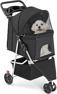 Lightweight Foldable Pet Stroller for Small to Medium Pets