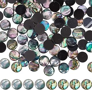 100 colorful flat back abalone shell cabochons for jewelry making
