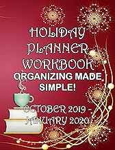 Holiday Planning Workbook from October 2019 to January 2020